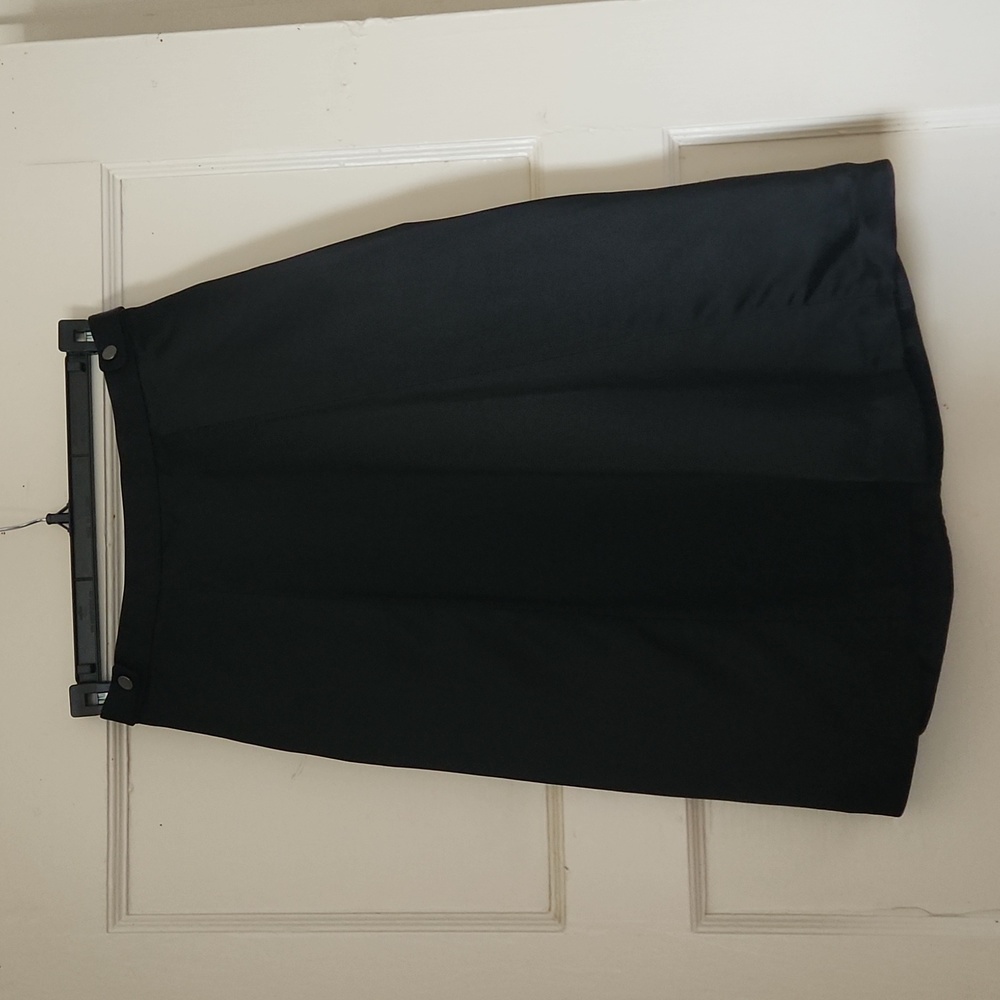J Brand Black Satin Skirt with Silver Button Detail / Size 2